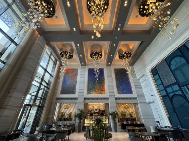 ABU DHABI, BAE - 31 Aralık 2023 'te Abu Dabi, BAE' deki St. Regis Saadiyat Adası Tatil Köyü 'nde.