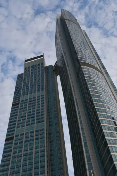 stock image ABU DHABI, UAE - JAN 1: Nation Towers in Abu Dhabi, UAE, as seen on Jan 1, 2024.