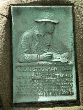 ITHACA, NY - SEP 1: Ralph Stockman Tarr Plaque at the Cornell University campus in Ithaca, New York, as seen on Sep 1, 2024. clipart