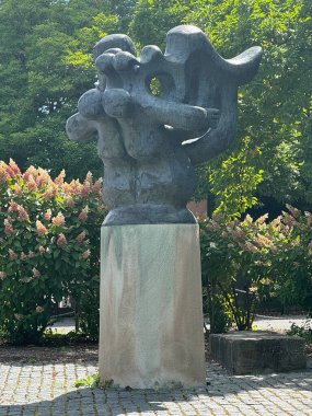 ITHACA, NY - SEP 1: Song of the Vowels by Jacques Lipchitz at the Cornell University campus in Ithaca, New York, as seen on Sep 1, 2024. clipart