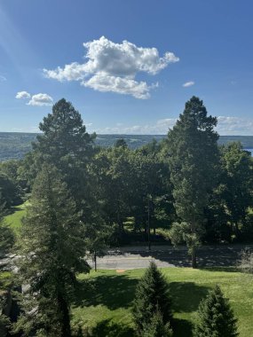 ITHACA, NY - 1. SEP: Ithaca, New York 'taki Cornell Üniversitesi kampüsünün 1..