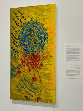 ITHACA, NY - SEP 1: Hakim Karimzada Sergisi - Herat ve Ben, 1 Eylül 2024 tarihinde Ithaca, New York 'taki Herbert F. Johnson Sanat Müzesi' nde görüldü..