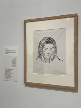 ITHACA, NY - SEP 1: Hakim Karimzada Sergisi - Herat ve Ben, 1 Eylül 2024 tarihinde Ithaca, New York 'taki Herbert F. Johnson Sanat Müzesi' nde görüldü..