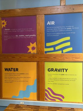 ITHACA, NY - 31 AUG: 31 Ağustos 2024 'te Ithaca, New York' taki Sciencenter 'da görülen sergi.