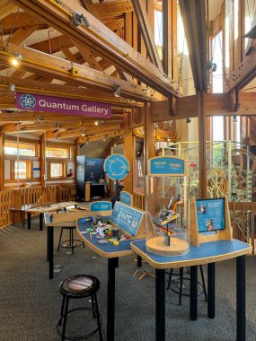 ITHACA, NY - 31 AUG: 31 Ağustos 2024 'te Ithaca, New York' taki Sciencenter 'da görülen sergi.