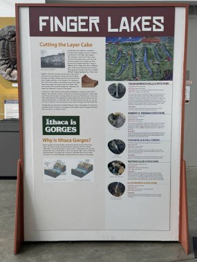 ITHACA, NY - 1. SEP: 1. Sep 2024 'te görüldüğü üzere Ithaca, New York' taki Dünya Müzesi 'nde sergi.