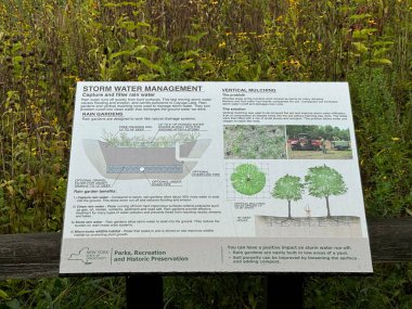 ITHACA NY - SEP 2: Sign at the Taughannock Falls in Ithaca, New York, as seen on Sep 2, 2024. clipart