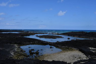 Milolii Plajı Parkı Hawaii 'deki Büyük Ada' da Kaptan Cook 'ta.