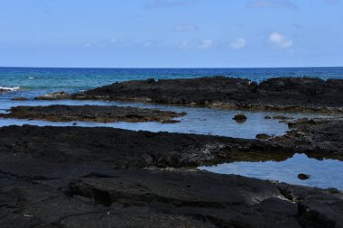 Milolii Plajı Parkı Hawaii 'deki Büyük Ada' da Kaptan Cook 'ta.