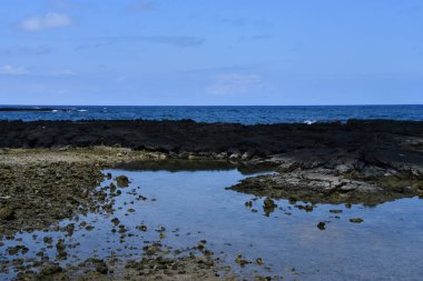 Milolii Plajı Parkı Hawaii 'deki Büyük Ada' da Kaptan Cook 'ta.