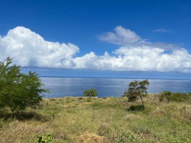 Hawaii 'deki Büyük Ada' da Kaptan Cook 'tan Pasifik Okyanusu Manzarası