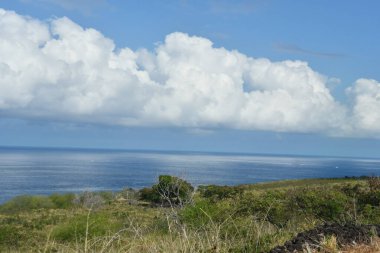 Hawaii 'deki Büyük Ada' da Kaptan Cook 'tan Pasifik Okyanusu Manzarası