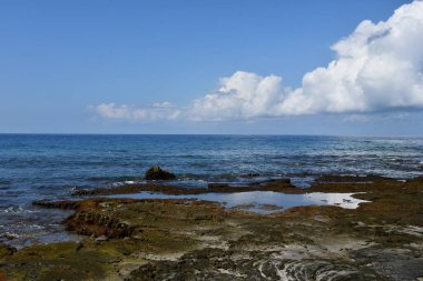 Hawaii 'deki Büyük Ada' da Kaptan Cook 'tan Pasifik Okyanusu Manzarası