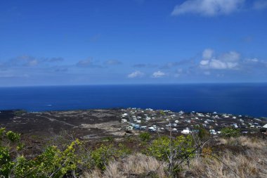 Hawaii 'deki Büyük Ada' da Kaptan Cook 'tan Pasifik Okyanusu Manzarası