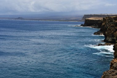 Hawaii 'nin en güney noktası olan Ka Lae' den görüntü.