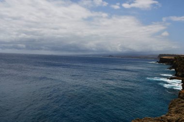 Hawaii 'nin en güney noktası olan Ka Lae' den görüntü.