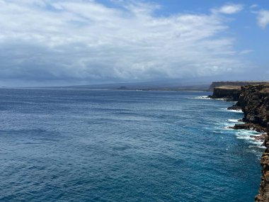 Hawaii 'nin en güney noktası olan Ka Lae' den görüntü.