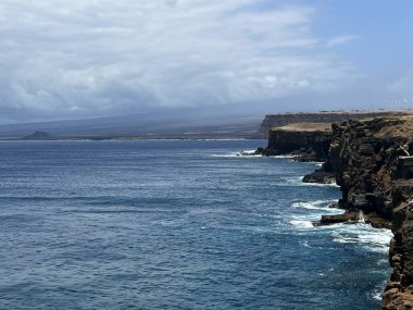 Hawaii 'nin en güney noktası olan Ka Lae' den görüntü.