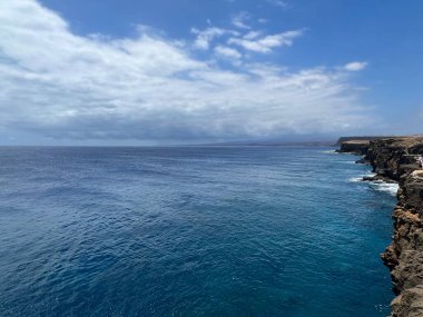 Hawaii 'nin en güney noktası olan Ka Lae' den görüntü.