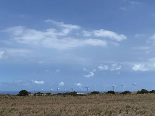 stock image Windmills at Ka Lae, the southernmost point of the Big Island of Hawaii