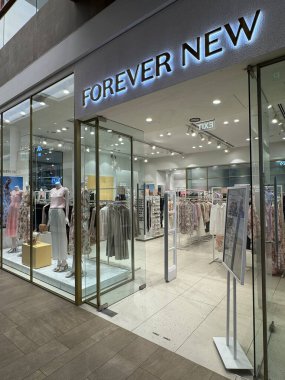 MUMBAI, INDIA - FEB 22: Forever New store at Jio World Drive shopping mall in Mumbai, Maharashtra, in India, as seen on Feb 22, 2024. clipart