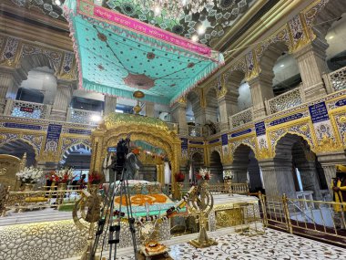 DELHI, INDIA - 16 Şubat: Gurudwara Sis Ganj Sahib, Delhi, Hindistan, 19 Şubat 2024.