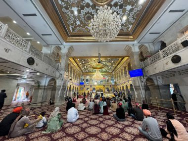 DELHI, INDIA - 16 Şubat: Gurudwara Sis Ganj Sahib, Delhi, Hindistan, 19 Şubat 2024.