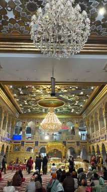 DELHI, INDIA - 16 Şubat: Gurudwara Sis Ganj Sahib, Delhi, Hindistan, 19 Şubat 2024.