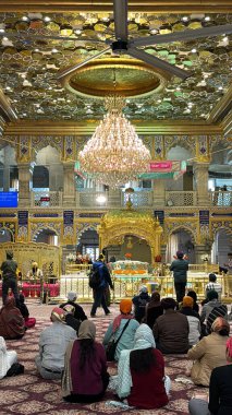 DELHI, INDIA - 16 Şubat: Gurudwara Sis Ganj Sahib, Delhi, Hindistan, 19 Şubat 2024.