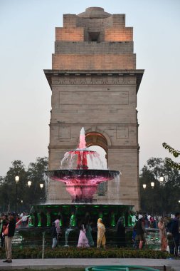 DELHI, INDIA - FEB 16: India Gate in New Delhi, India, as seen on Feb 16, 2024. clipart