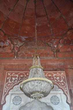 DELHI, INDIA - 16 Şubat 2024 'te Hindistan' ın Eski Delhi şehrinde Jama Mescidi.