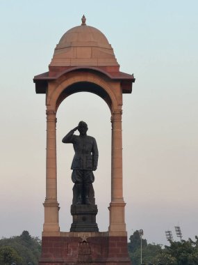 DELHI, INDIA - FEB 16: Netaji Subhash Chandra Bose Canopy at India Gate in Delhi, India, as seen on Feb 16, 2024. clipart