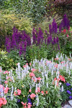 VICTORIA, BC, CANADA - 27 AUG: Victoria, British Columbia, Kanada 'daki Butchart Gardens, 27 Ağustos 2023.