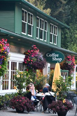 VICTORIA, BC, CANADA - 27 AUG: Victoria, British Columbia, Kanada 'daki Butchart Gardens' da 27 Ağustos 2023 'te görüldüğü gibi.