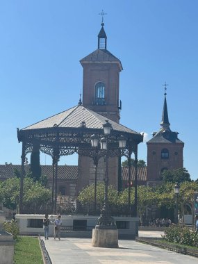 ALCALA DE HENARES, İSPA - 14 AUG: Madrid 'de Plaza de Cervantes, 14 Ağustos 2024' te görüldüğü gibi.