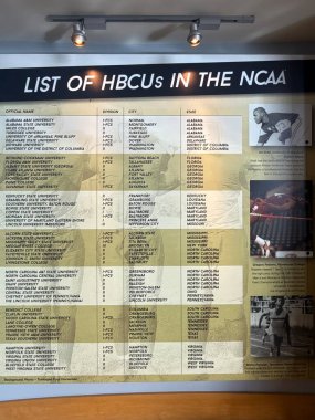 INDIANAPOLIS, In - 5 Aralık 2024 'te Indianapolis, Indiana' daki NCAA Şampiyonlar Salonu 'nda sergi.