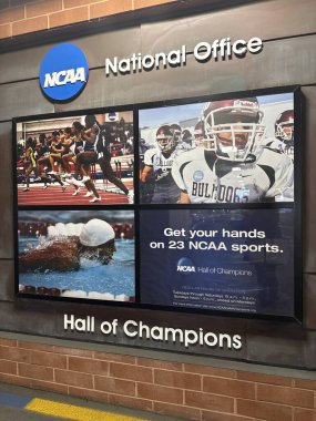 INDIANAPOLIS, IN - DEC 5: NCAA Hall of Champions in Indianapolis, Indiana, as seen on Dec 5, 2024. clipart