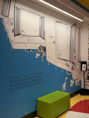 SPRINGFIELD MA - 3 Kasım 2024 'te Springfield, Massachusetts' teki The Amazing World of Dr Seuss Museum 'da görüldüğü gibi.