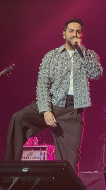 CARTERET, NJ - NOV 22: Ayushmann Khurrana performing live in Carteret, New Jersey, as seen on Nov 22, 2024. clipart