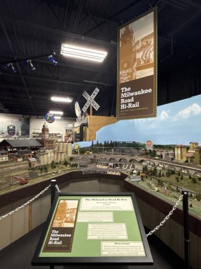 St. Paul, Minnesota 'daki Twin City Model Demiryolu Müzesi' nde sergi 21 Nisan 2025 'te görüldü..