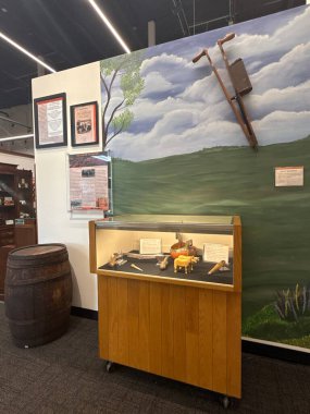 ROCHESTER, MN - 22 Nisan 2025 'te Rochester, Minnesota' daki Olmsted County Tarih Merkezi 'nde sergi.