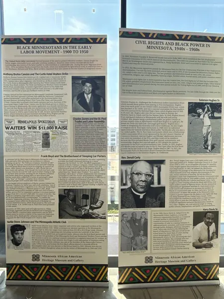 MINNEAPOLIS, MN - 23 Nisan 2025 'te Minneapolis, Minnesota' daki Minnesota Afrika Amerikan Mirası Müzesi 'nde sergi.