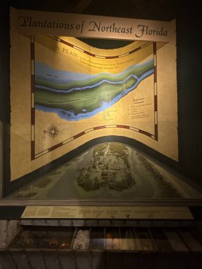 JACKSONVILLE, FL - 22 Şubat 2025 'te Jacksonville, Florida' daki MOSH 'ta (Bilim ve Tarih Müzesi) Zaman Akıntıları sergisi.