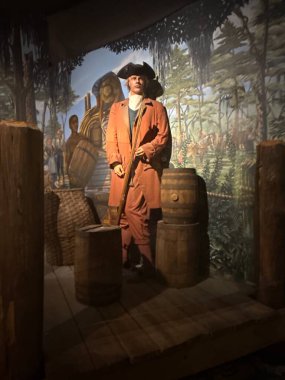 JACKSONVILLE, FL - 22 Şubat 2025 'te Jacksonville, Florida' daki MOSH 'ta (Bilim ve Tarih Müzesi) Zaman Akıntıları sergisi.