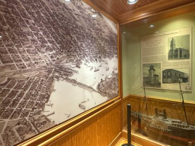 JACKSONVILLE, FL - 22 Şubat 2025 'te Jacksonville, Florida' daki MOSH 'ta (Bilim ve Tarih Müzesi) Zaman Akıntıları sergisi.