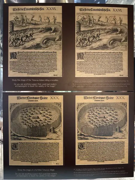 JACKSONVILLE, FL - 22 Şubat 2025 'te Jacksonville, Florida' daki MOSH 'ta (Bilim ve Tarih Müzesi) Zaman Akıntıları sergisi.