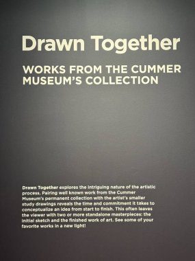 JACKSONVILLE, FL - 23 Şubat 2025 'te Jacksonville, Florida' daki Cummer Sanat ve Bahçeler Müzesi 'nde Birlikte Çekilen Sergi.