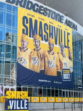 NASHVILLE, TN - 28 Şubat 2025 'te Nashville, Tennessee' deki Bridgestone Arena.