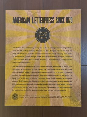 NASHVILLE, TN - 28 Şubat 2025 'te Nashville, Tennessee' de görülen Hatch Show.