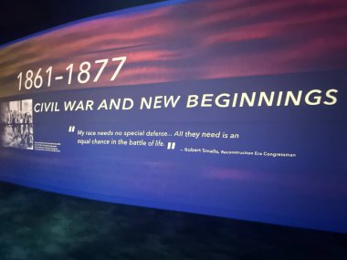 NASHVILLE, TN - 28 Şubat 2025 'te Nashville, Tennessee' deki Ulusal Afrika Amerikan Müzesi 'nde Rivers of Rhythm sergisi.